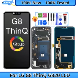 LCD Display Touch Screen Digitizer Assembly Replacement, Fit for LG G8 ThinQ G820N, LM-G820MB, LMG820QM7, LM-G820UMB