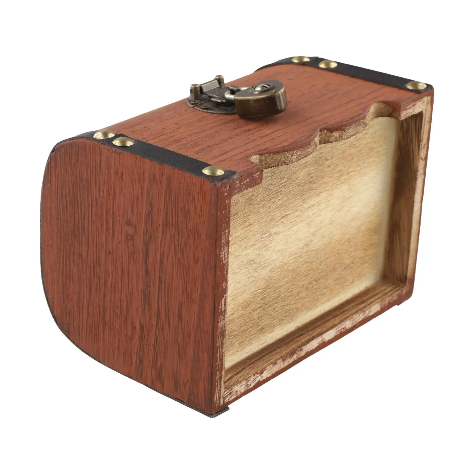 Handcrafted Wooden Piggy Bank with Functional Lock and Key for Safe Accumulation of Bills and Small Denominations