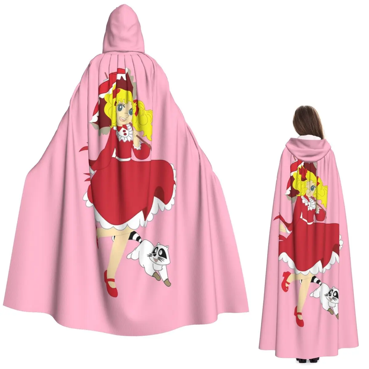 

Candy Candy Anime Manga Long Hooded Cloak Witch Medieval Costume Cosplay Cape HalloweenVampire Adult Unisex