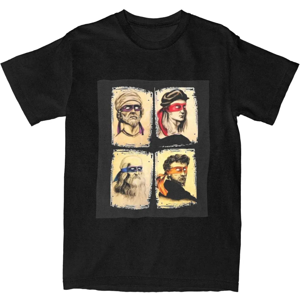 

Couple T Shirt Science Turtles T Shirts Fashion Mutant Ninja Renaissance Summer Tee Shirt Classic 100% Cotton Tops Plus Size 5XL