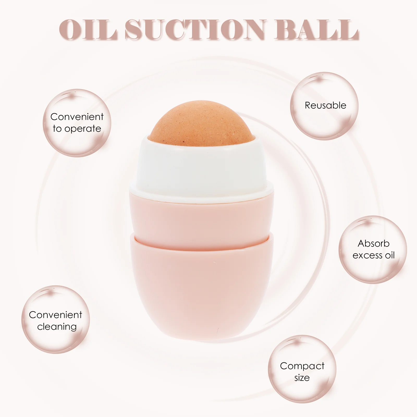 Volcanic Stone Oil-absorbing Ball Facial Skin Product Cleaning Products Care Tool Pp Simple Face Roller Tools