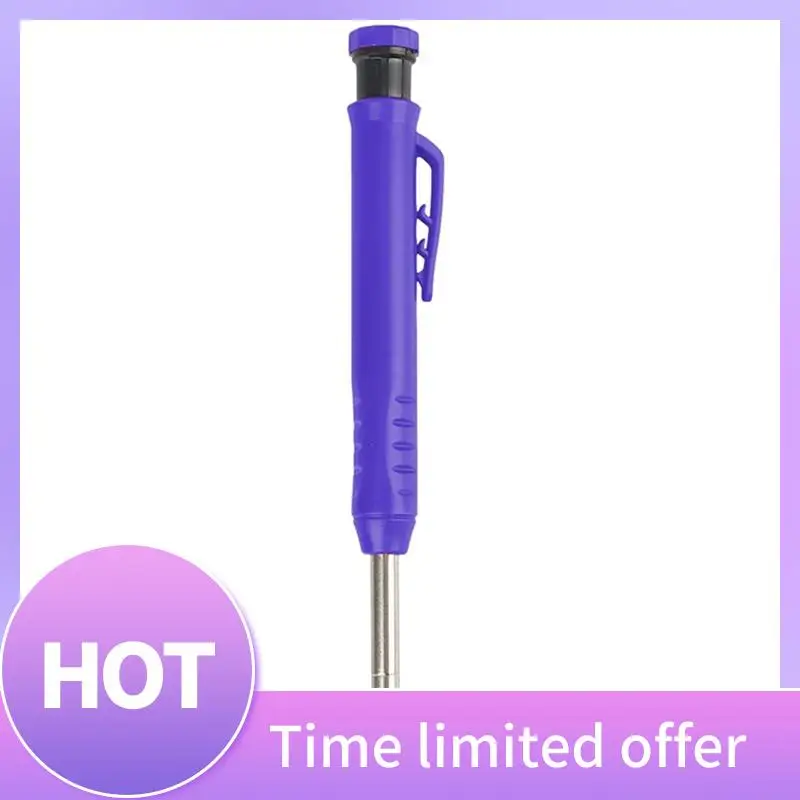 

B69C Deep Hole Mechanical Marker Stand Pocket Clip Woodworking Construction Pencil Line Drawing Tool