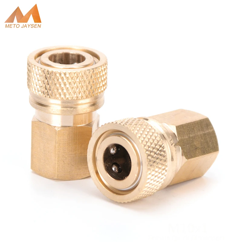 M10x1 Thread Female Quick Release Disconnect 8mm Air Refilling Coupler Sockets Copper Fittings Regular style 40mpa 2pcs/set