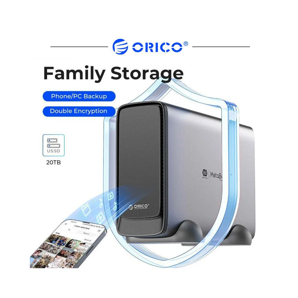 ORICO Mini NAS: Personal Cloud Storage Solution for Home with Secure VPN, SSD, and Network Attached Storage (NAS)