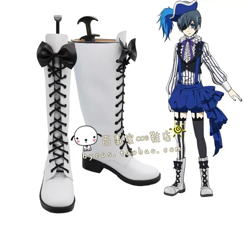 Anime Kuroshitsuji Book of Circus ciel phantomhive Black Butler Cosplay Boots Shoes