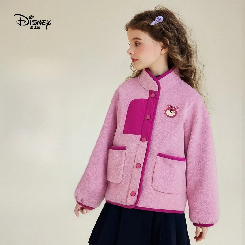 disney-kids-fleece-jacket-2025-girls-thickened-cartoon-top-winter-outerwear