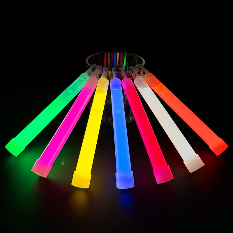 5/10p 6 Zoll Mini Leuchtstäbe Polypropylen Leuchtstofflampe mit Haken Camping Militär Notfall Event Party Dekor Konzert Requisite