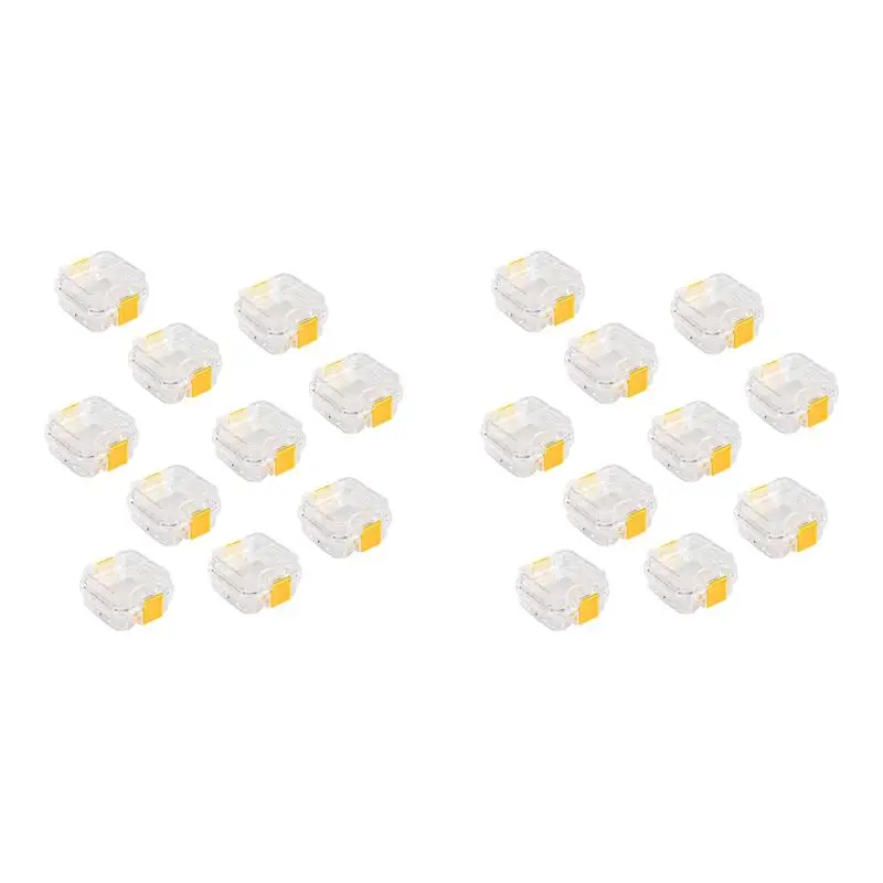 2PackX(10Pcs Plastic Denture Tooth Box with Film High Quality Denture Storage Box Dental Implant Membrane Tooth Box)