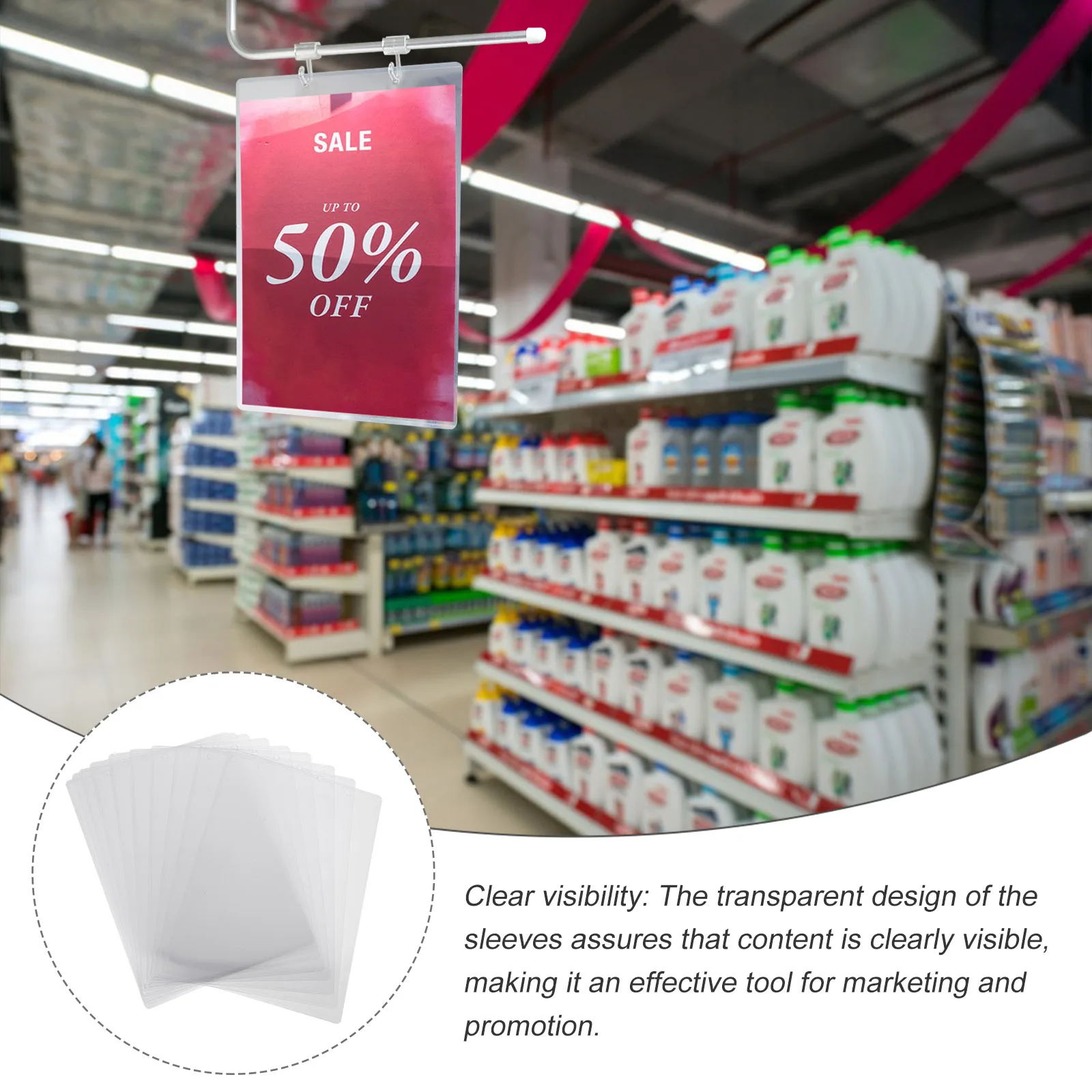 

A4 Transparent Gel Cover Clear Document Protectors Sheet Sleeves for Paper Magazine Protector Card Display Poster Work Easy
