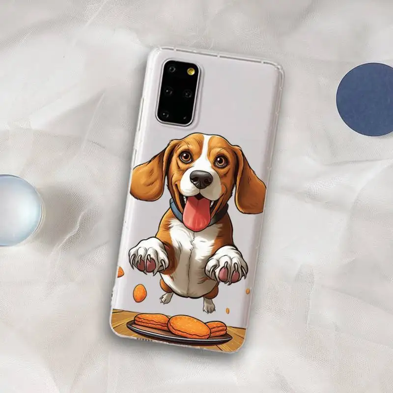 Beagle Dog Phone Case For Samsung S 20 21 22 23 for Redmi Note7 8 9 10 for Huawei P20 30 40 Clear Case