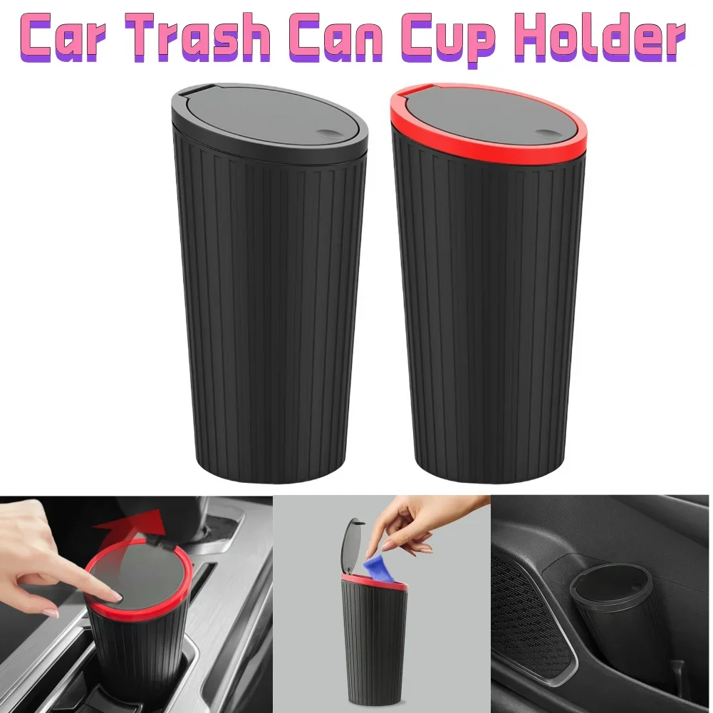 

Universal Car Trash Bin Can Mini Auto Dust Organizer Car Interior Rubbish Bag Garbage Container Storage Box Bucket Auto Accessor