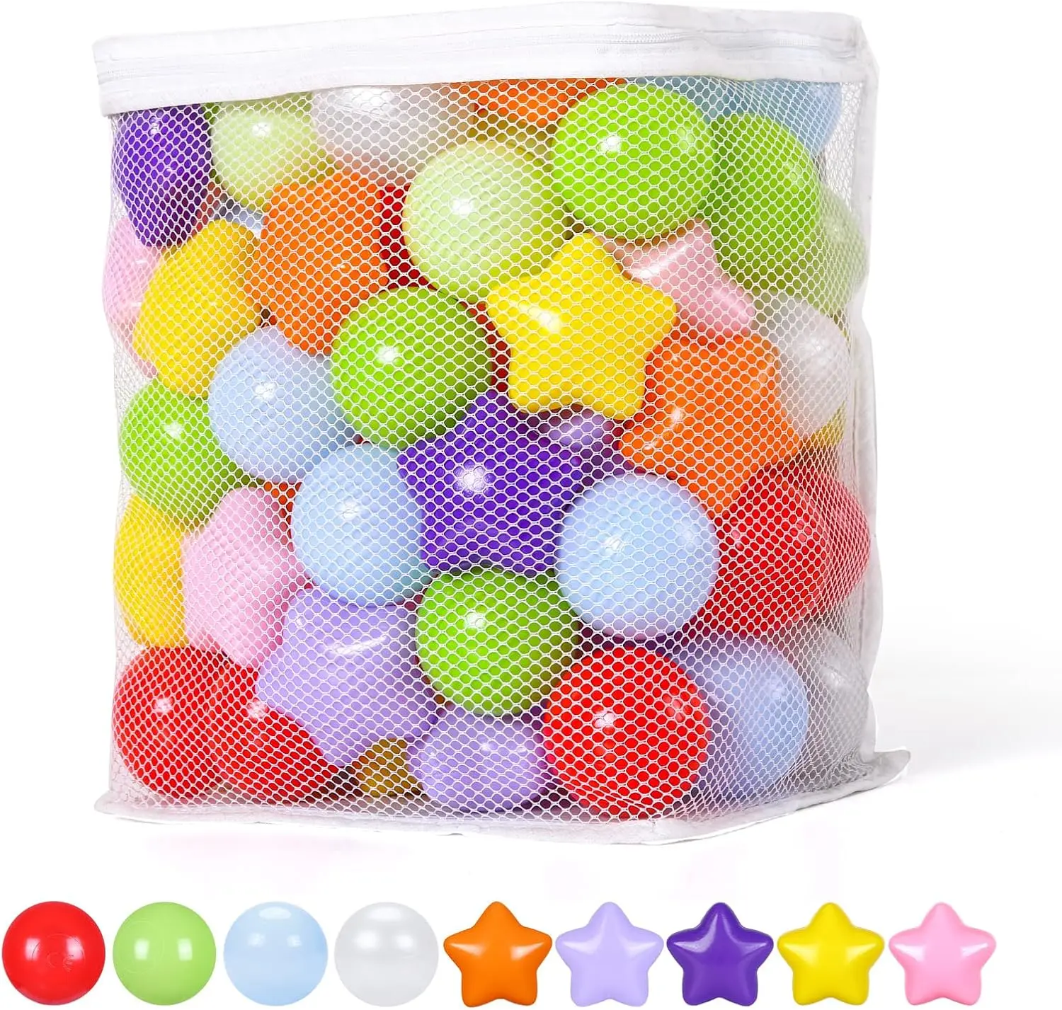 Bola pit bolas 100 vermelho verde azul roxo laranja, formas de estrela para bebês crianças cercadinho bolas de plástico para piscina de bolinhas playballs