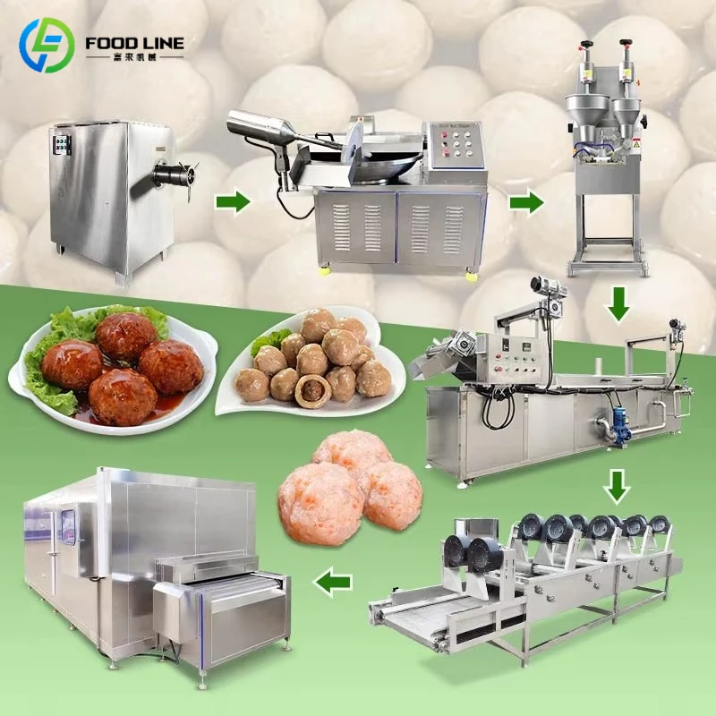 Customized Commercial Meatball Production Line High Output Meatball Forming Machine for Catering and Food Industry