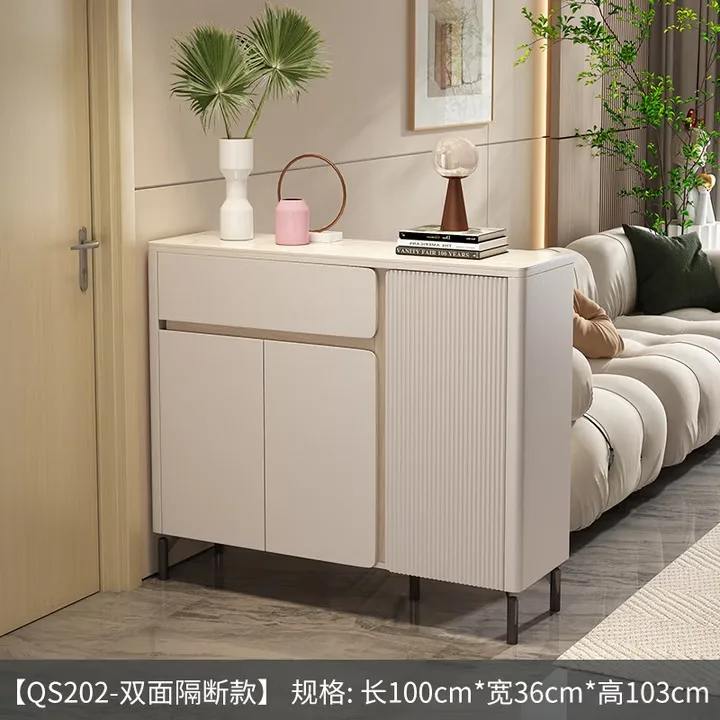 

New living room entrance partition cabinet double-sided shoe cabinet household door home storage integrated wall free installati
