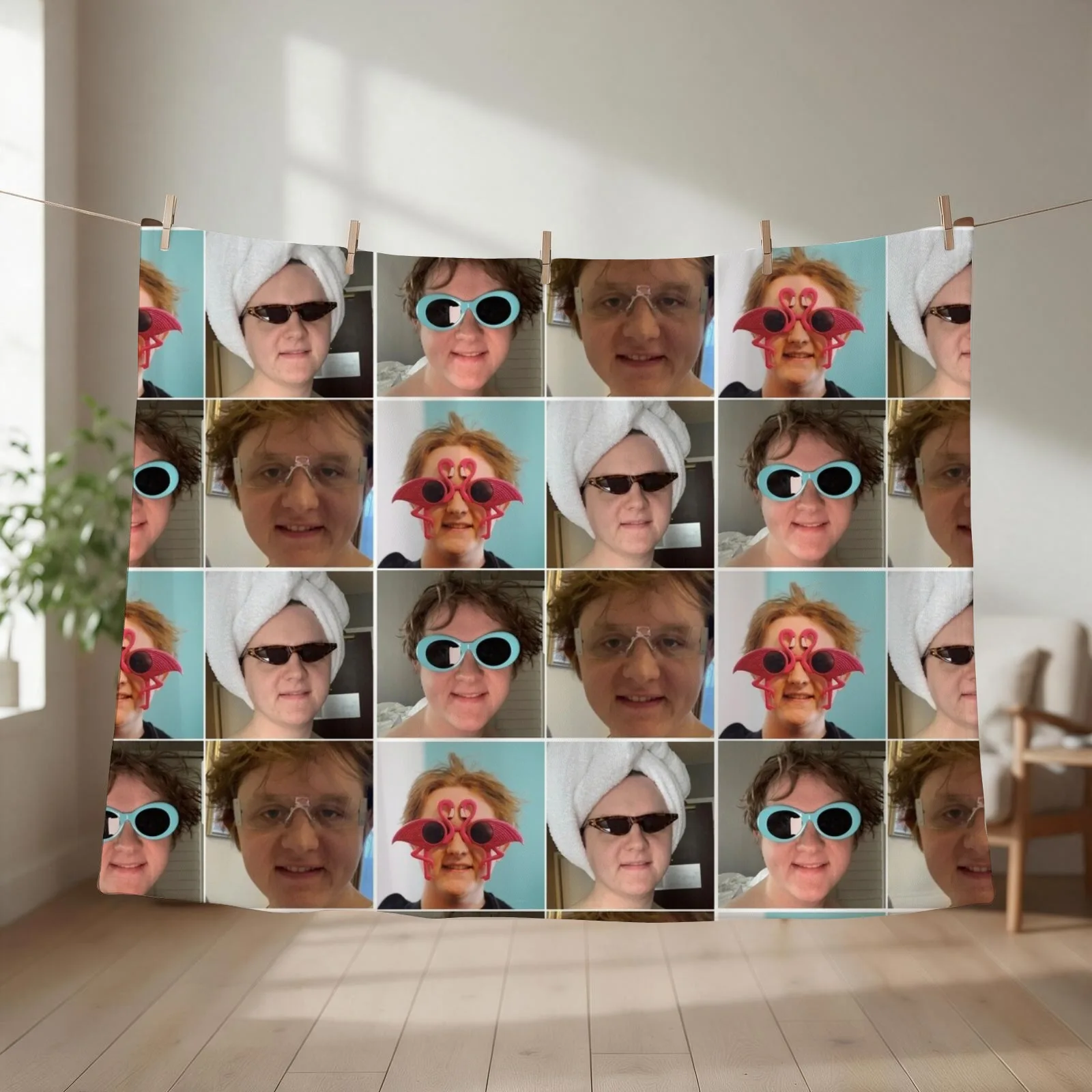 Lewis Capaldi collage Throw Blanket valentine gift ideas Plaid Kid'S Giant Sofa Blankets