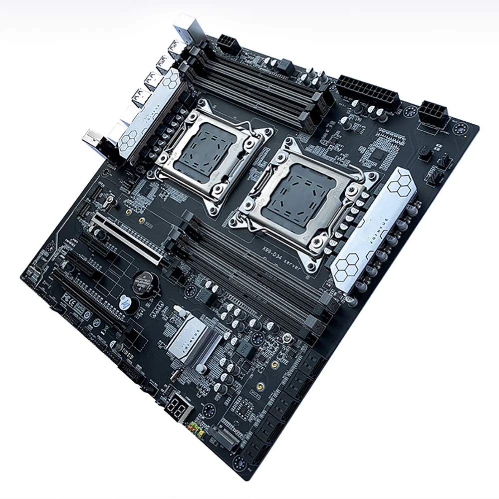 X99 X99-D34 Two-Way E-ATX For JGINYUE LGA 2011-3 256G DDR3*3 DDR4*4 Desktop Motherboard Original Quality