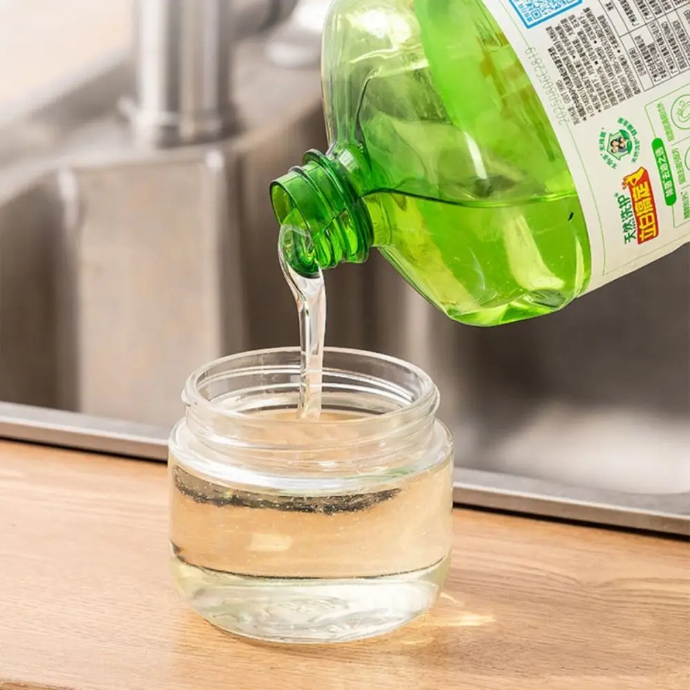 

Диспенсер для моющего средства 280 мл, стеклянный, с держателем для губки, для кухни, с легким нажатием, портативный, дозатор мыла с механизмом прессования