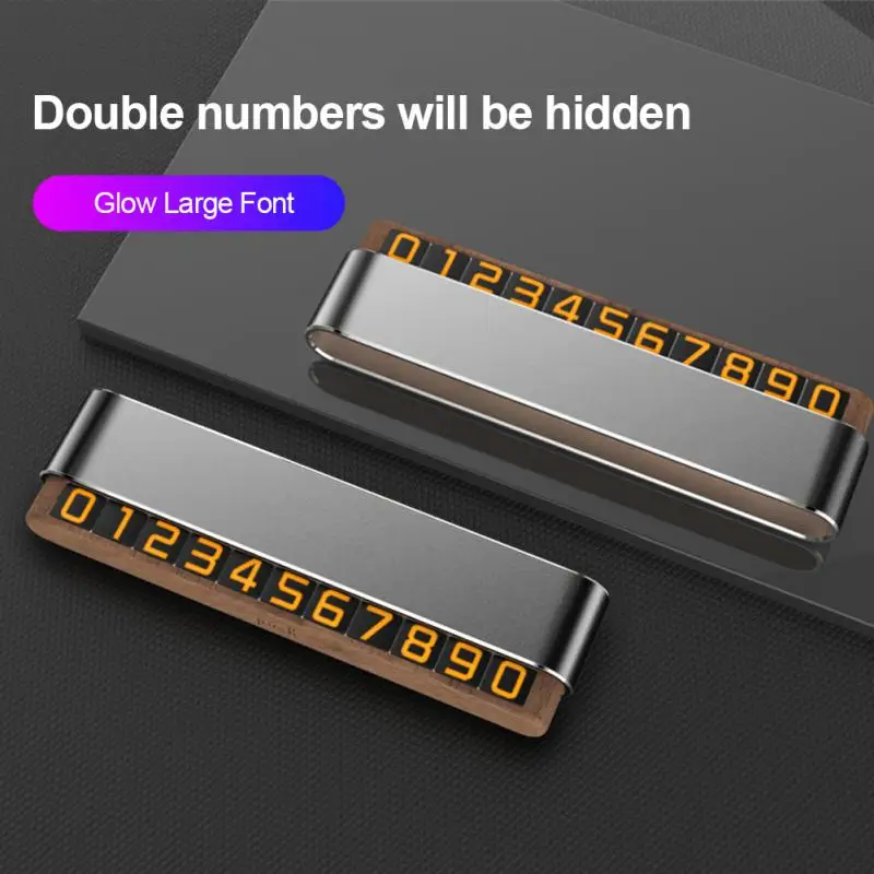 Car Single/Double Number Parking Sign Metal Moving License Plate Telephone Number Plate Can Be Wooden Temporary Parking