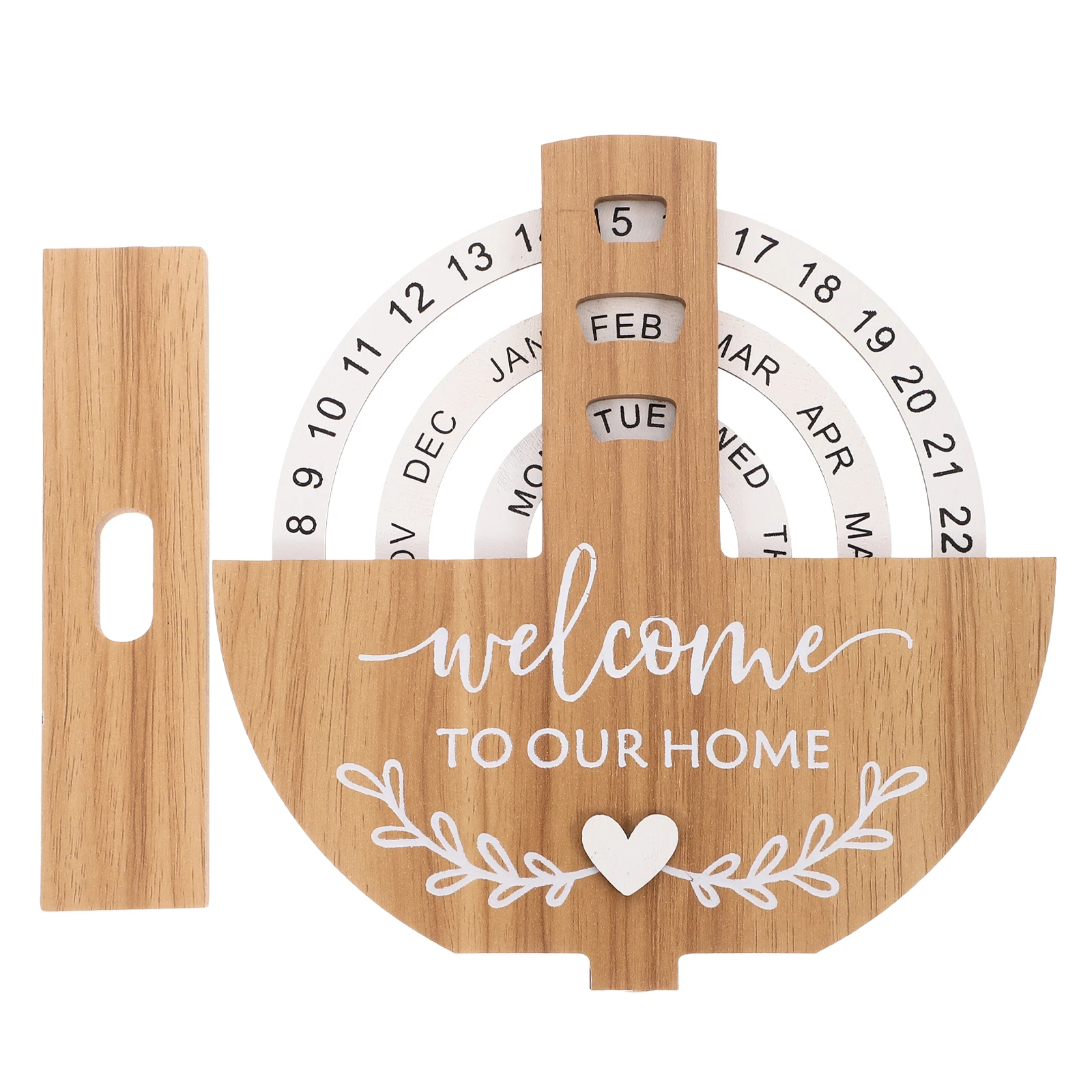 

Wooden Perpetual Calendar Desk Shovel Style Daily Use St Home Office Decor Elegant Tabletopnaments Decoration