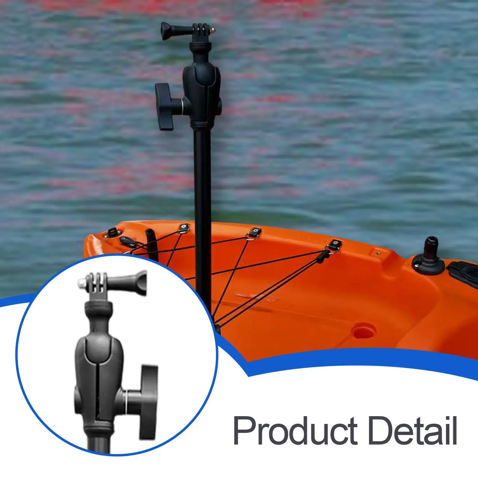 

Kayak Action Camera Mount Portable Kayak Boat Accessory Stable Adjustable Lightweight Sports Camera Mount for Rafting Canoes