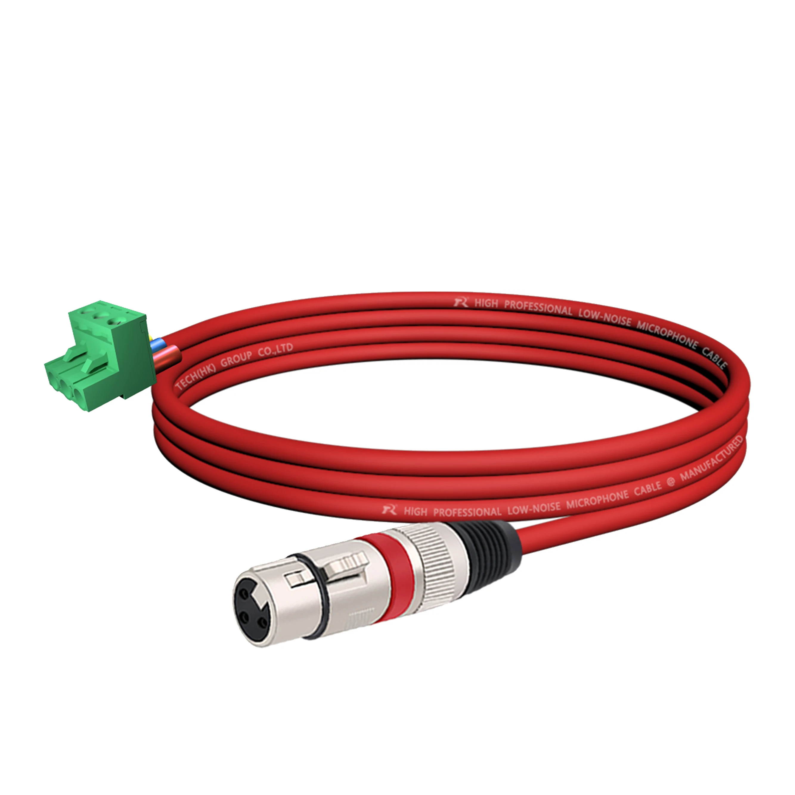 1 Stück Silber-Stecker mit Farbigem Endring und Farblich Passender Kabelummantelung, Profi-Audiokabel, Phoenix 3M/2EDG 5.08 3P zu 3P XLR M/F Kabel – Detail 11