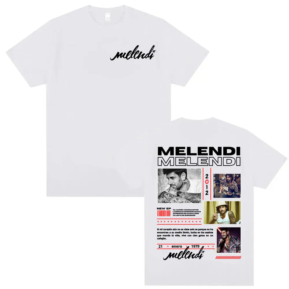 New Arrival Mens Clothes Tee Shirt Homme Graphic T-Shirts Men Tshirt for Men Ropa Hombre Rapper Melendi Album 2025 Tour