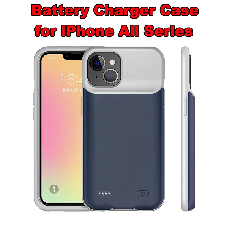 

Battery Case for iPhone 11 12 13 14 15 16 17 Pro Max 13 Mini XS Max XR 6 7 8 SE 2 External Battery Pack Power Bank Charger Case