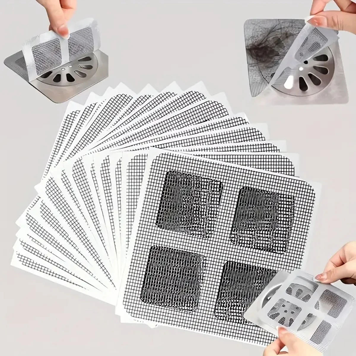 

1/3/6/10/50PCS Disposable Drain Hair Collector Drain Hole Sticker Anti Clogging Suitable For Bathrooms, Sinks And Drain Outlets