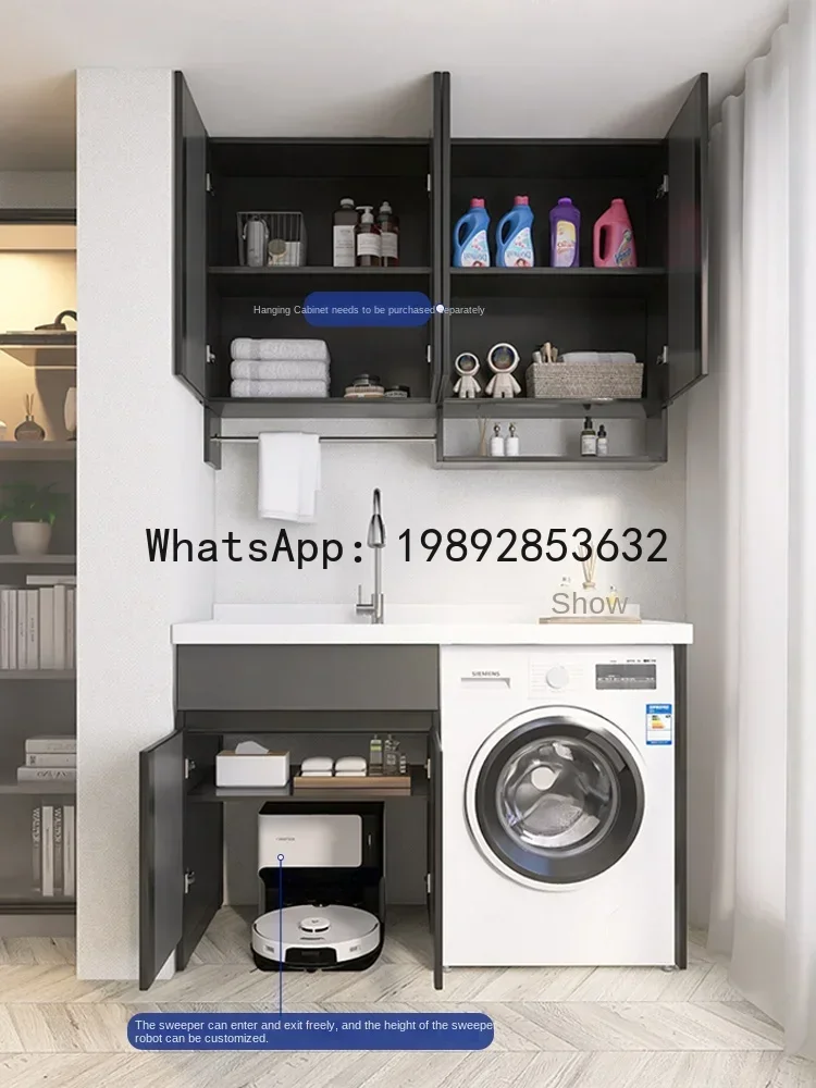 Y1 Alumimum Wash Wardrobe Washer Dryer Balcony Ark with Sweeping Robot
