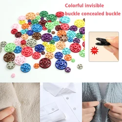 Plastic Concealed Buckle Anti-walking Press Button Children's Clothing Mother Button Invisible Buckle Transparent Snap Button