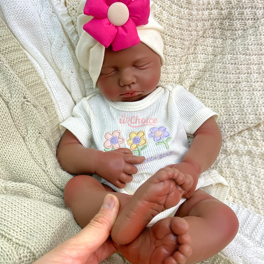 20 "Molle Platino Silicone Reborn Baby Doll Loulou Solido Silicone Rebirth Baby Girl/Boy Bambola fatta a mano Regalo di compleanno per bambini