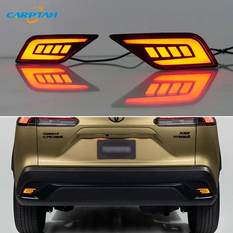 

Car LED Rear Bumper Lamps For Toyota Corolla Cross 2023 2024 Brake Light Turn Signal Backup Reflector Lamp Reverse Fog Taillight