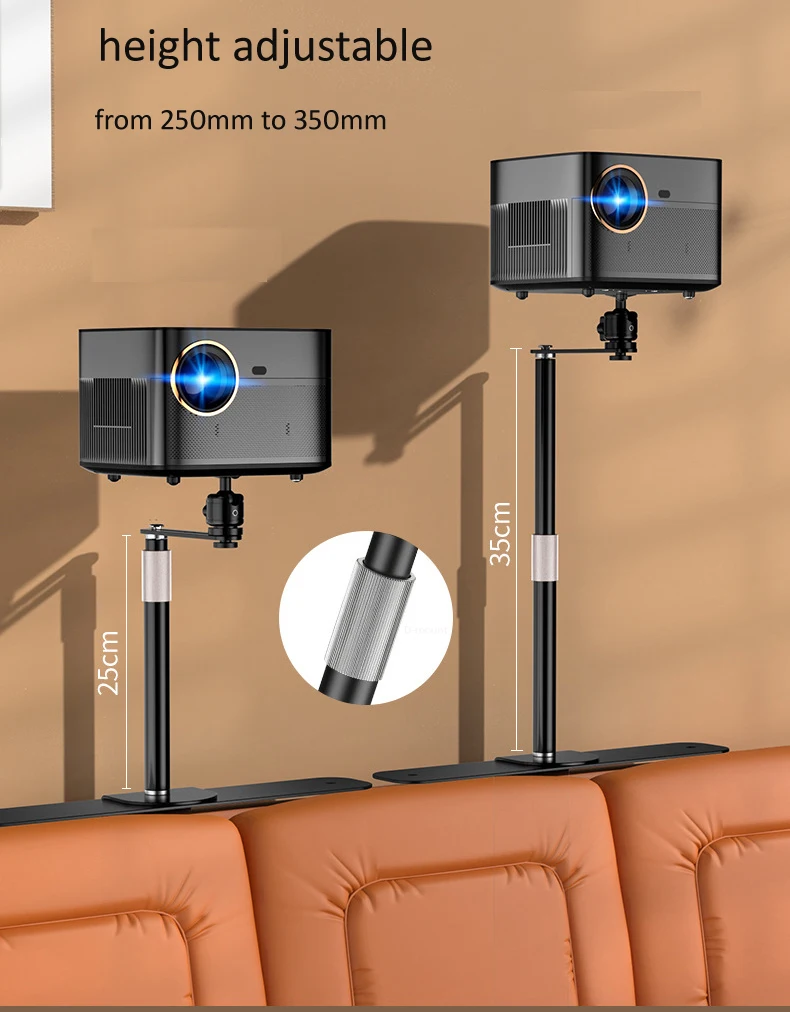 XP-08 360 5kg rotate height adjustable universal ultra slim projector stand speaker mount sofa bed cabinet gap with tray