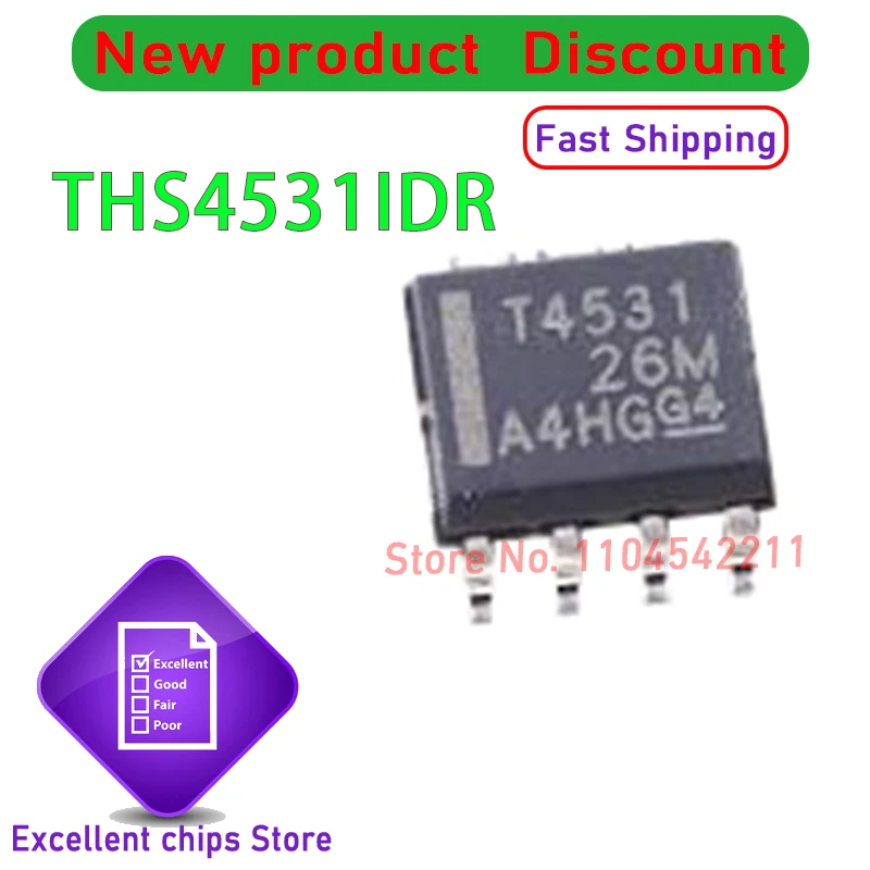 5~50PCS 100% New Original THS4531IDR THS4531ID THS4531 Screen Printing:T431 Package:SOP8 Operational Amplifier Chip
