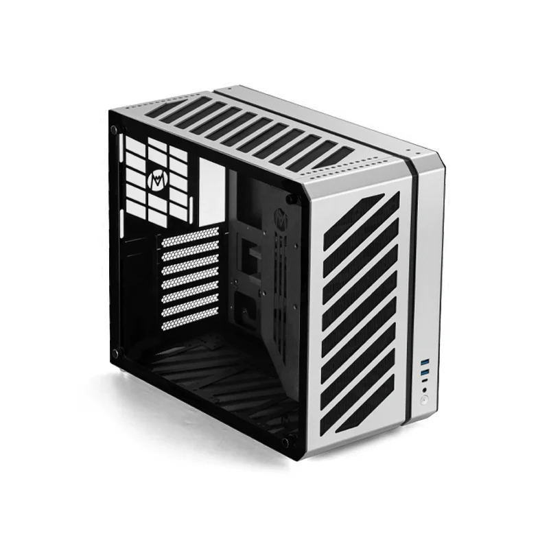 

2025 NEW Mechanical master C34 Matx ATX side transparent aluminum small box, ATX power tower air-cooled mini main box