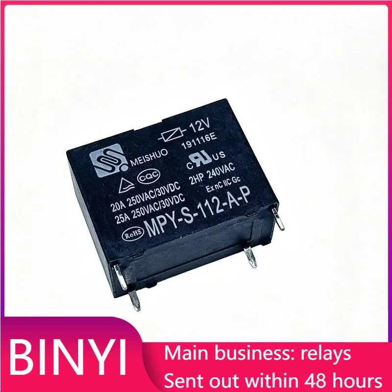 New 1pcs/lot MPY-S-112-A-P 12V 4pins 20A Air conditioning water heater motherboard relay