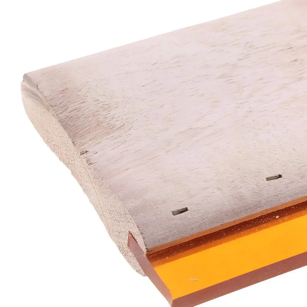 Silk Screen Printing Squeegee Rubber Blade Wood Handle Ink Scraper 38cm 70°