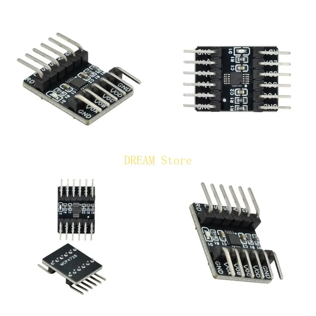 Microcontroller DACs Module MCP4728 4 Channel I2C Digital Analogs Converters Board for 3.3V or 5V Circuit Projects and Embedded