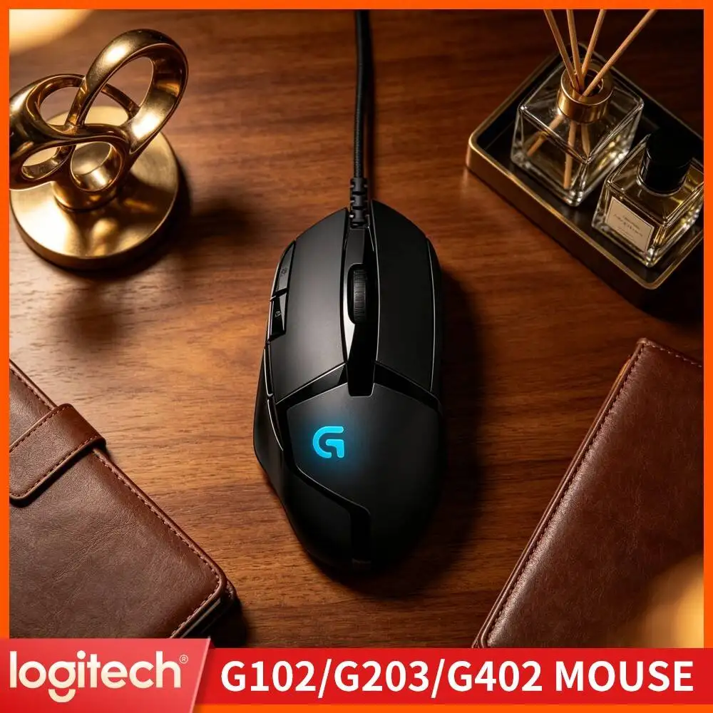 Logitech G402 Hyperion Fury Gaming Mouse 500 IPS Tracking 32-Bit Processor Anti-Slip Ergonomic Gaming Grip
