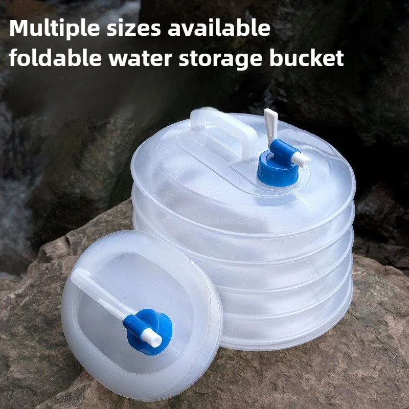 Contenedor de botella plegable de 5L-15L, botella de almacenamiento de agua, cubo, bolsa de agua, dispensador de agua y jugo para acampar al aire libre
