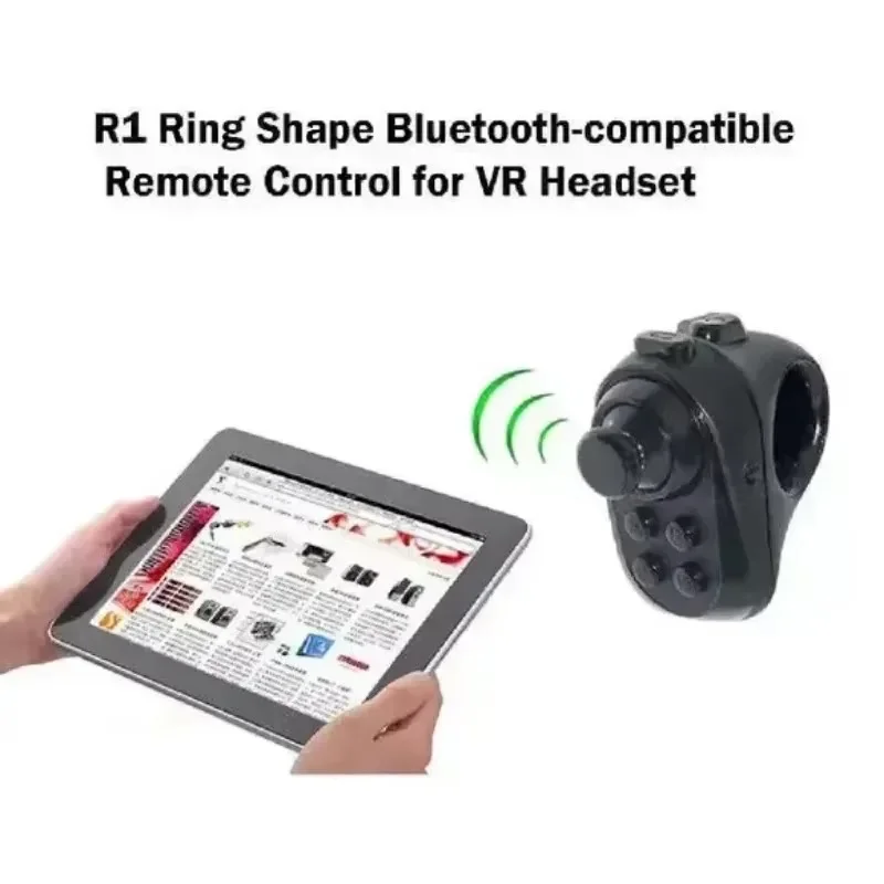 R1 Ring Wireless Bluetooth Game Controller VR 3D Virtual Reality Glasses Helmet Remote Control Page Turning