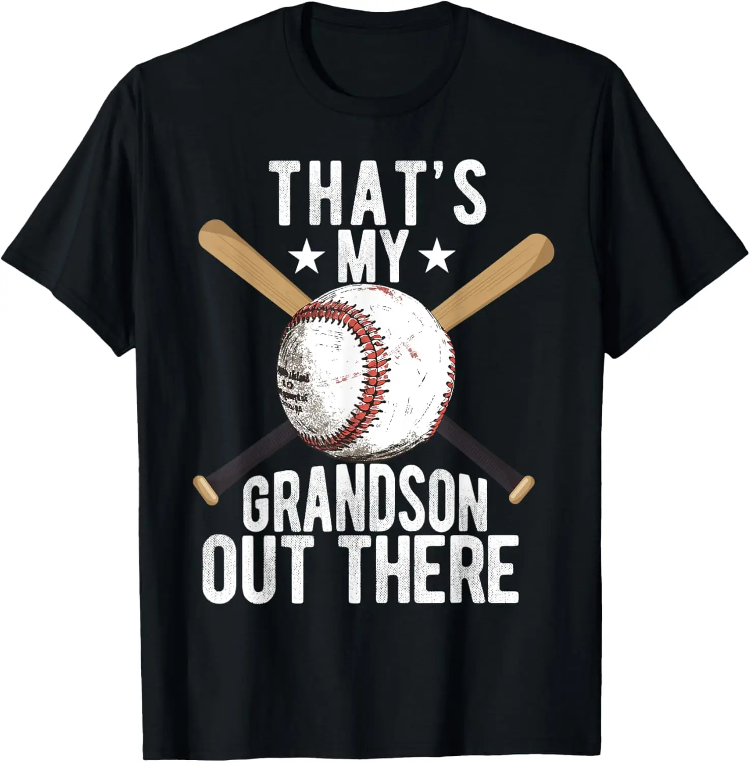 That's My Grandson Out There Baseball Men Grandpa Baseball T-Shirt