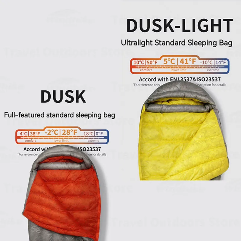 Imagem -02 - Aegismax Dusk Série Ultra Dry Down Pro Ultraleve Bolsa de Dormir Acampar Caminhadas Atualização 7d Nylon 800fp