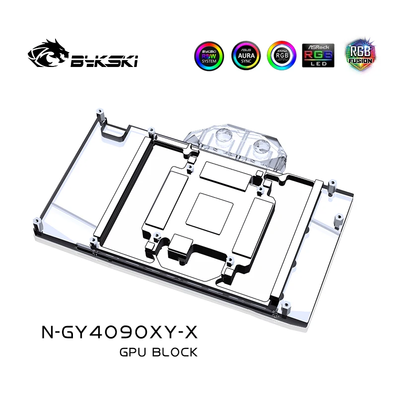 Bykski N-GY4090XY-X GPU Block Use for GALAXY RTX 4090 BOOMSTAR Video Card Water Cooling / Full Cover Radiator Cooler