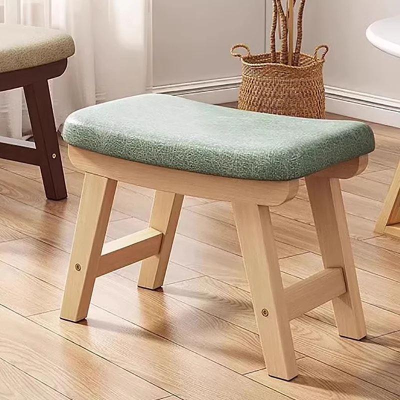 

Portable Small Foot Stool Wood Designer Balcony Minimalist Foot Stool Cute Design Nordic Hallway Muebles Household Products