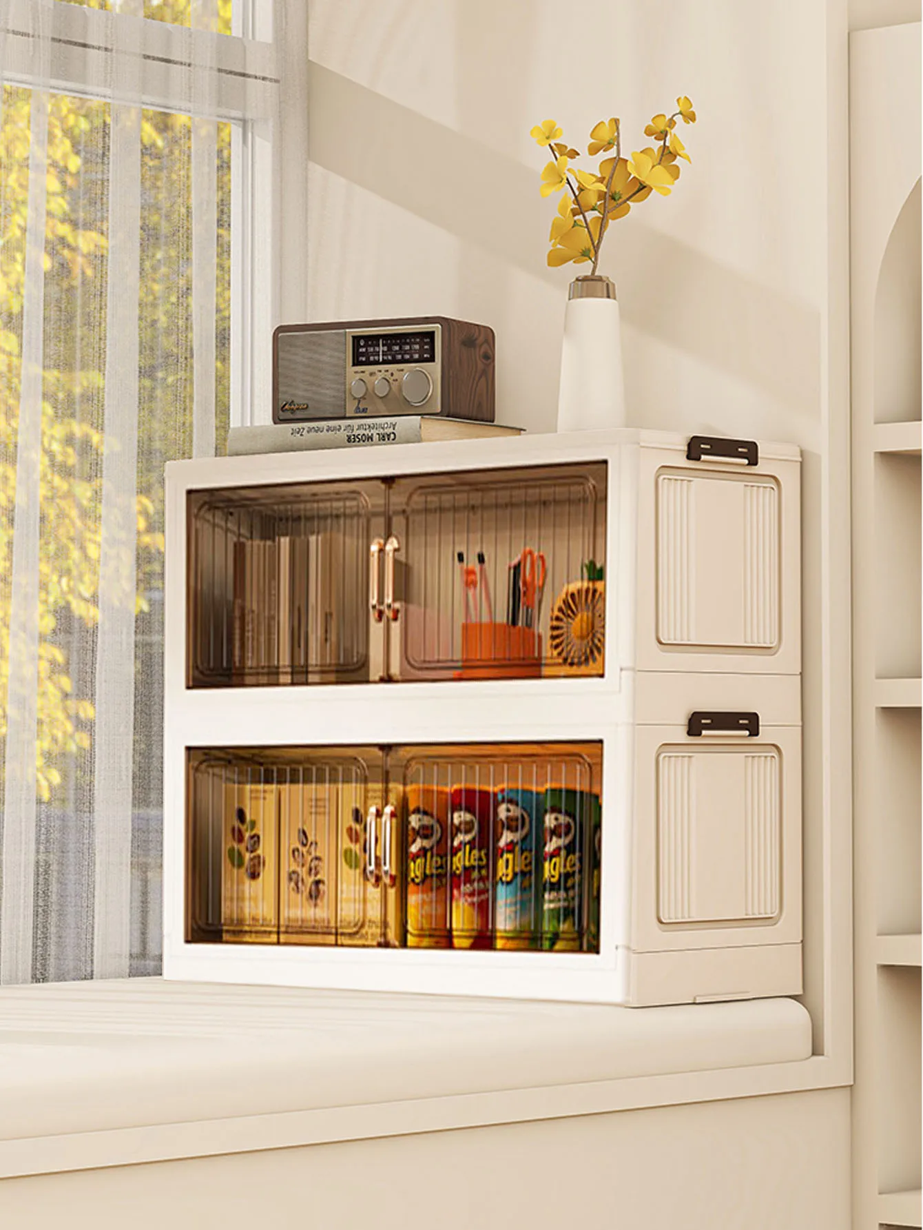 

Multifunction Plastic Lockers for Clothing Books Toys Storage Boxes for Household Snacks Folding Lockers Sundries Cabinet