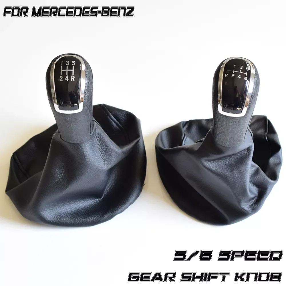 For Mercedes Benz C-Class W203 S203 / W202 BJ (93-01) / A-Class W168 (97-04) 5 6 Speed Gear Shift Knob Gaiter Boot Cover