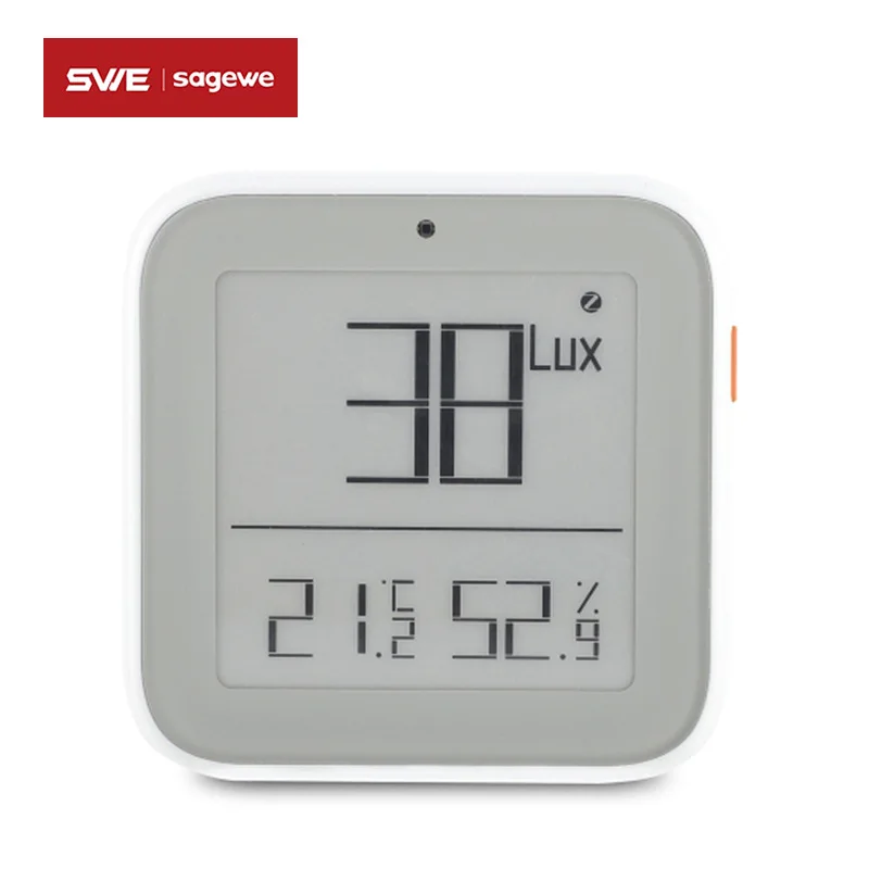 Graffiti Zigbee Intelligent Thermohygrometer Ink Screen Light Sensing Thermohygrometer Intelligent Detector Household