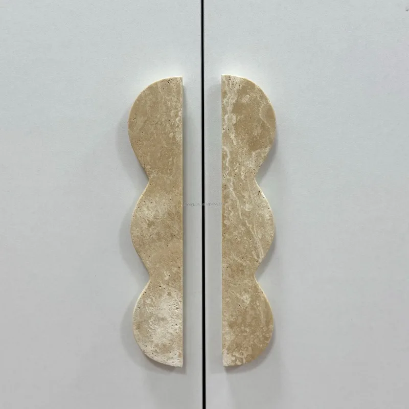 French natural marble design handle set for home decoration