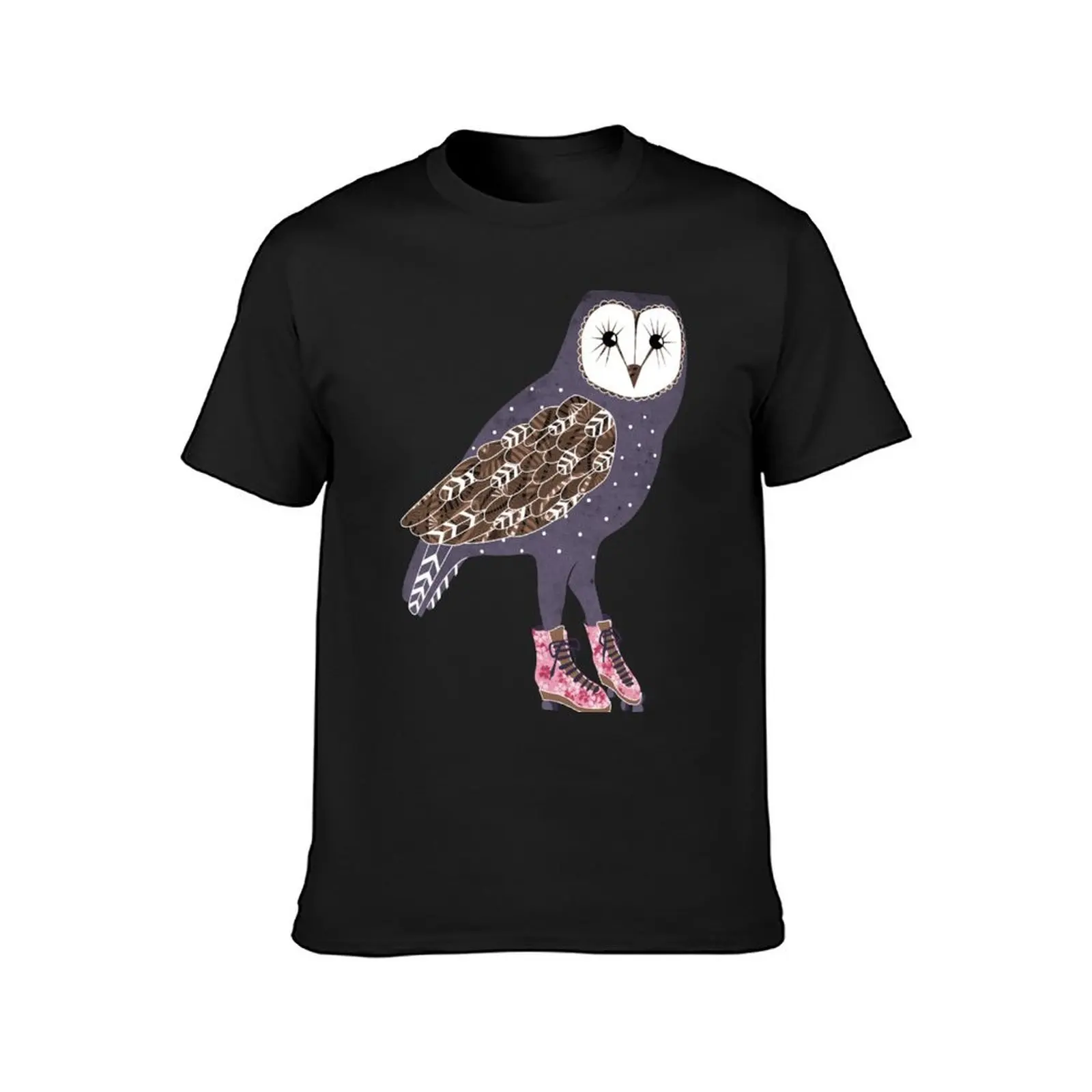 I skate OWL night T-Shirt sublime quick drying boys animal print oversizeds mens clothing